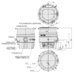 Wymiary próżniowej pompy Turbo-V 2K-G firmy Agilent Technologies